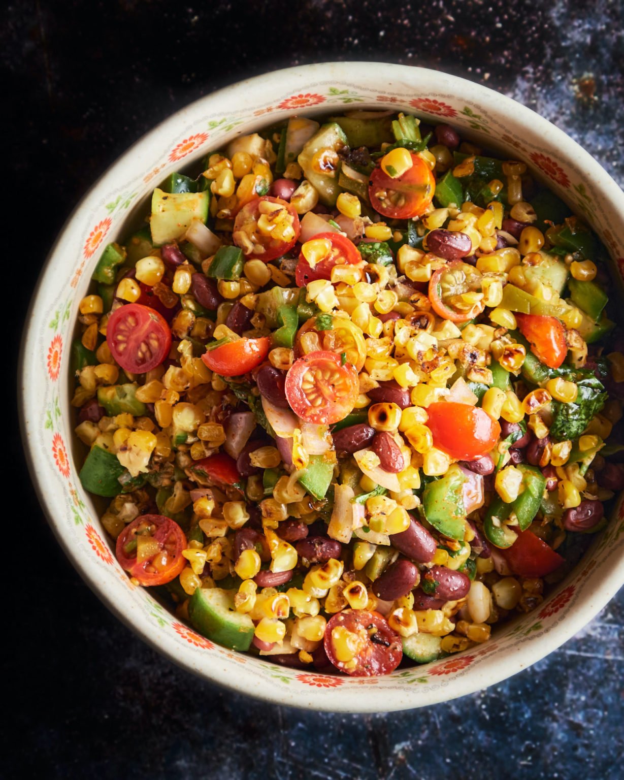 Corn Bean Salad INCREDIBLY HEALTHY 12 Ingredients Salad