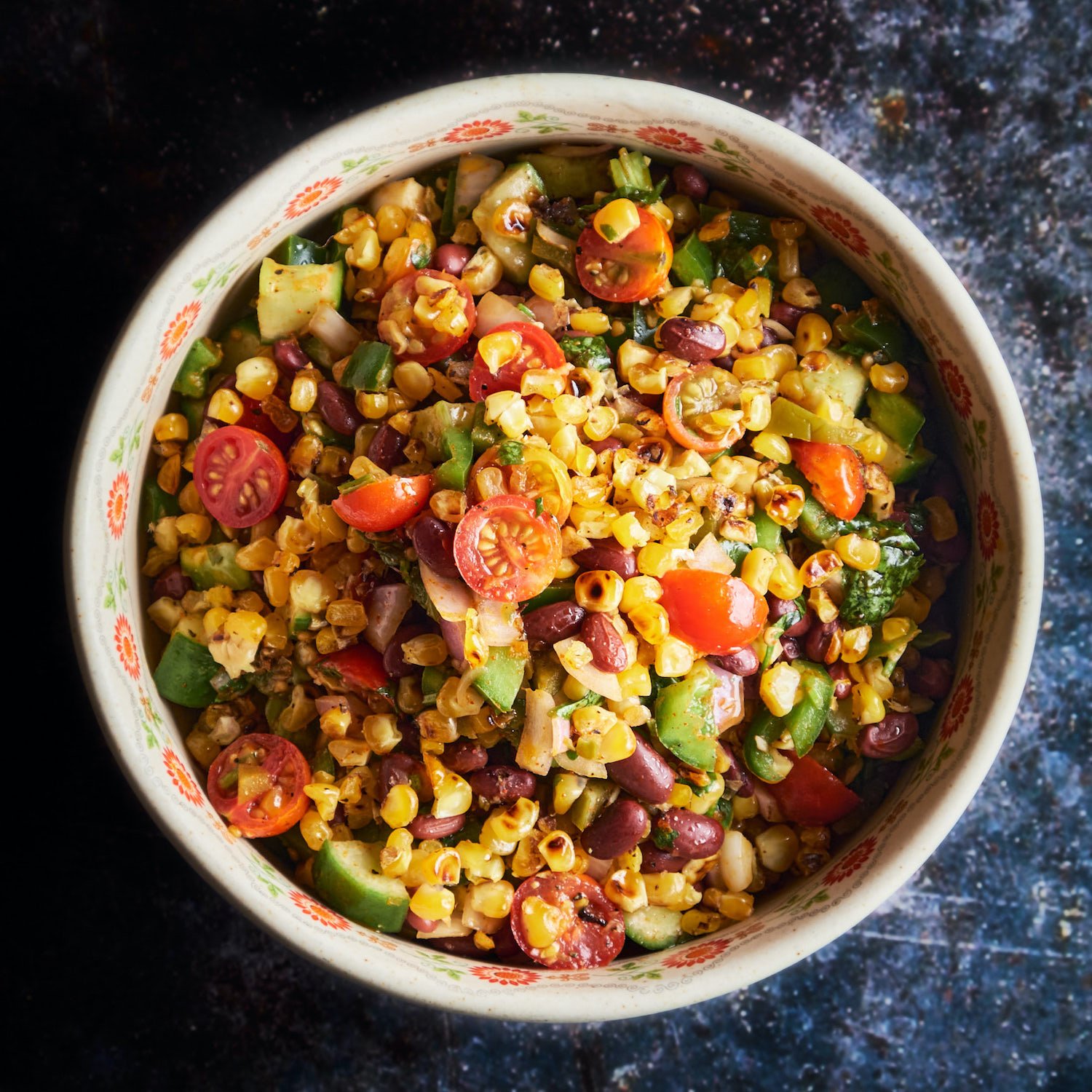 Corn Bean Salad INCREDIBLY HEALTHY 12 Ingredients Salad